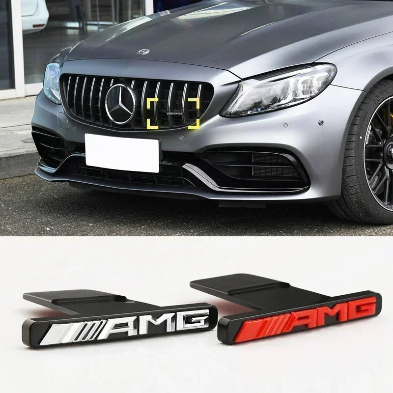 Premium Car Hood Grill Emblem Badge for Mercedes Benz AMG Models - Fits GLA, GLC, GLE, GLS, GT, A, C, E, G Class &amp; More