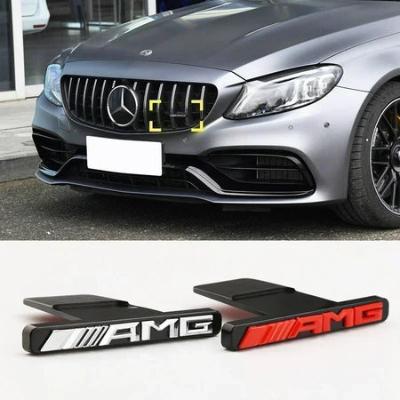 Premium Car Hood Grill Emblem Badge for Mercedes Benz AMG Models - Fits GLA, GLC, GLE, GLS, GT, A, C, E, G Class &amp; More