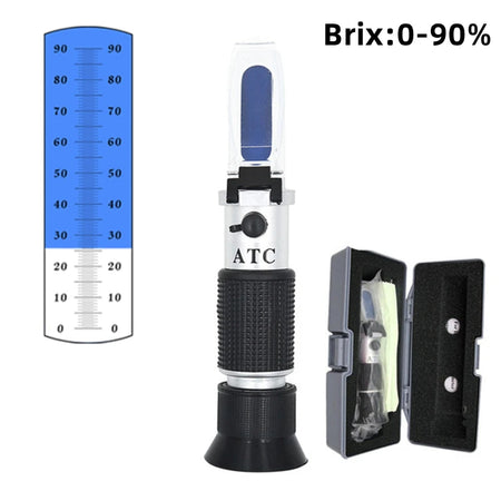 Handheld Brix Refractometer &ndash; Multi Range 0-90% Sugar 0-90