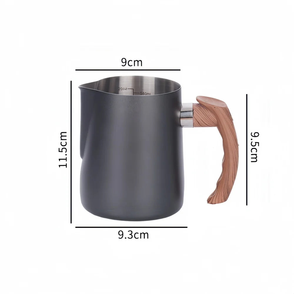 WUWANLI Coffee Milk Frothing Pitcher &ndash; High Precision Measuring Scale Black