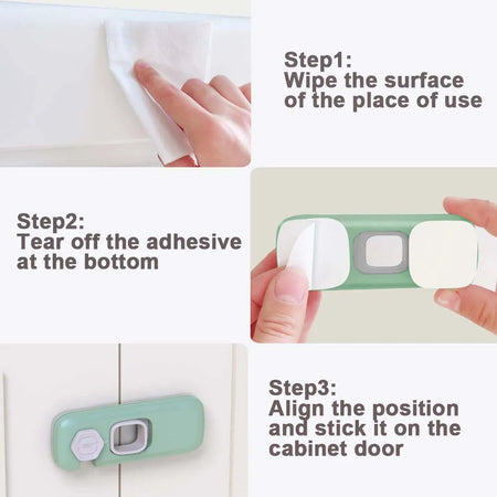 Child Safety Lock &ndash; Durable Protection for Cabinets and Refrigerators