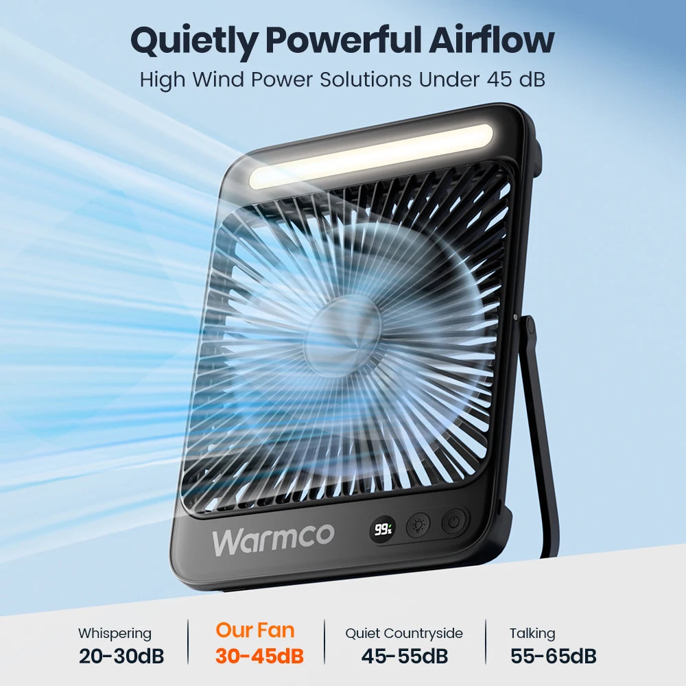 Warmco D4 Portable Desk Fan &ndash; Rechargeable 20000mAh