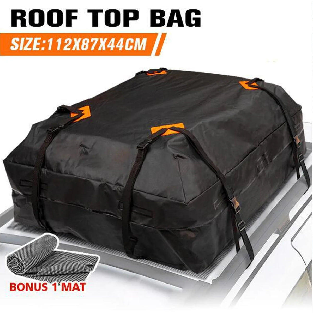 425L Waterproof Car Roof Bag Oxford Cloth - Anti Slip Mat