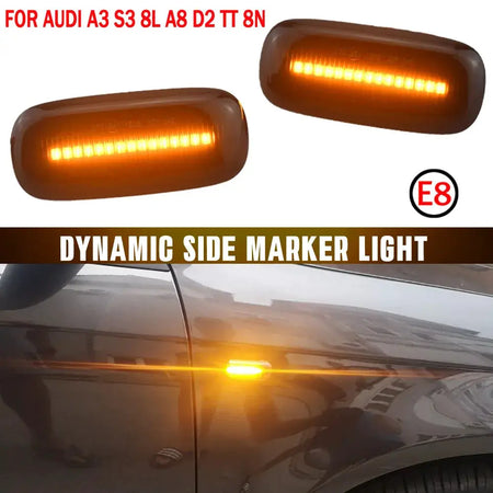 Flowing Water Blinker LED Dynamic Turn Signal Light For Audi A2 A3 8L A4 B5 A6 4B C5 A8 4D TT 8N Side Marker Flashing Indicator by InterCyprus Trading Ltd