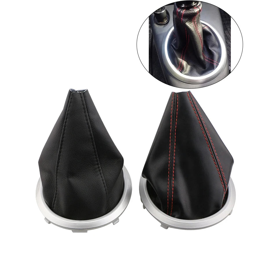 Gear Shift Knob And Gaiter Boot Cover For Suzuki Swift SX4 Alto MT PU Leather Interior Replacement