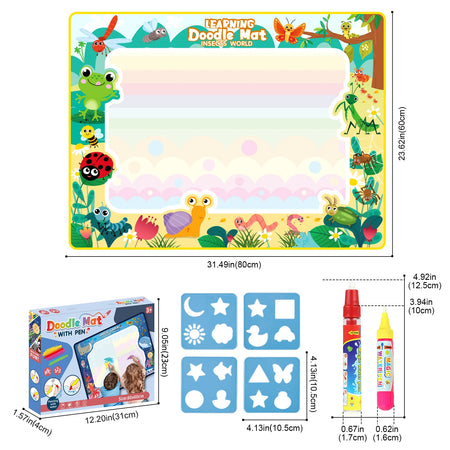 Coolplay Magic Water Drawing Mat &ndash; Reusable Doodle Fun for Kids