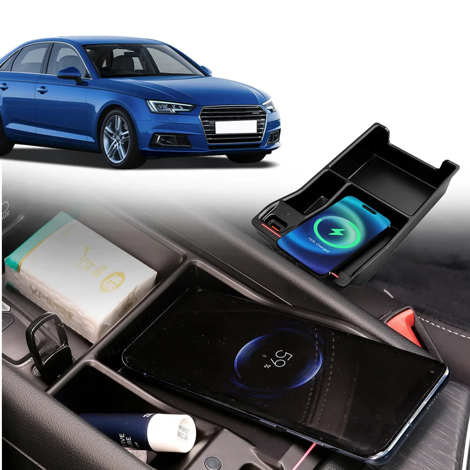 Tapis de chargeur sans fil 15W Qi rapide pour Audi A4L A5 2017-2024