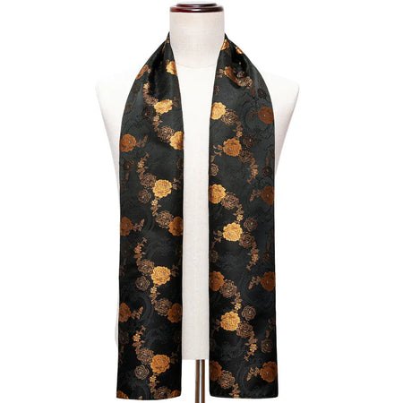 Barry.Wang Jacquard Silk Scarf &ndash; Elegant Floral Paisley Design
