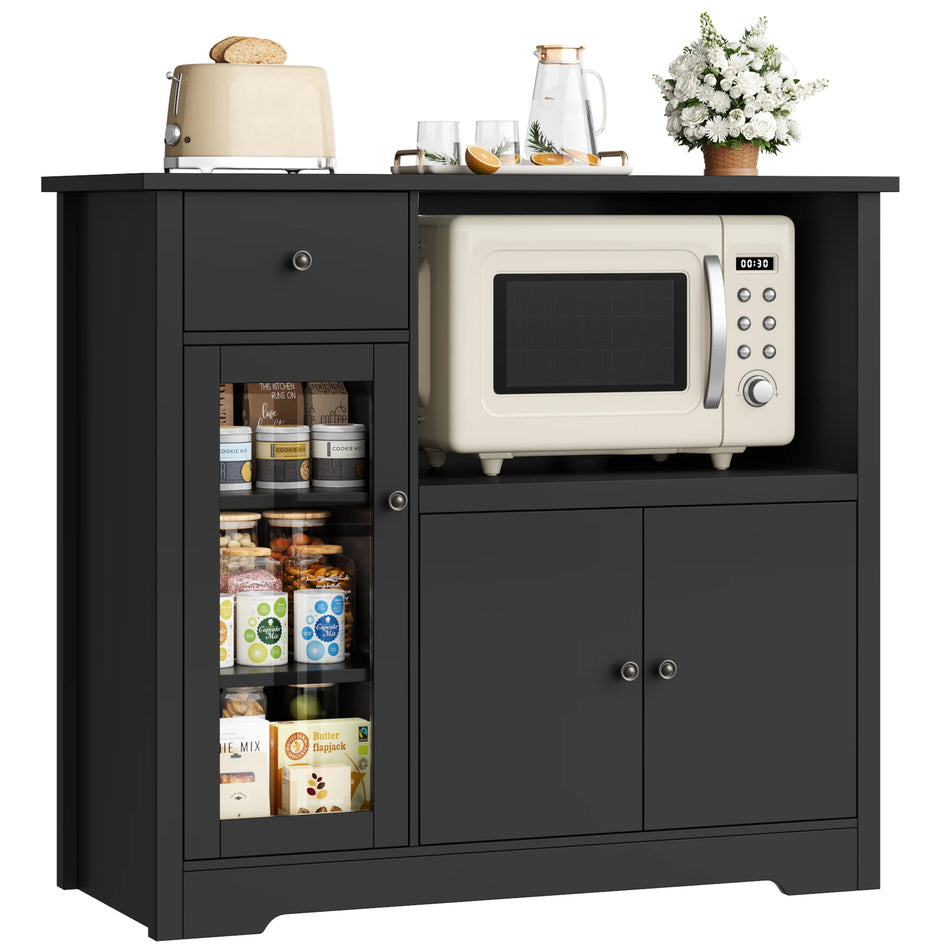 Moderne Keuken Dressoir 3 Deuren Met Magnetronplank