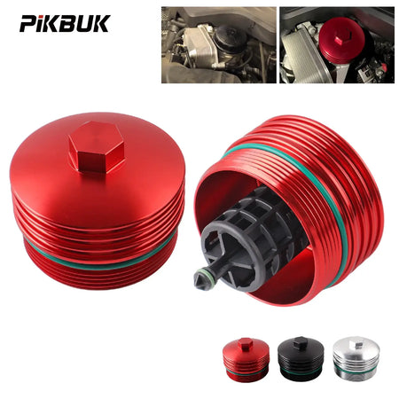 PIKBUK Aluminum BILLET OIL FILTER HOUSING FOR N20 N26 N52 N54 N55 S55 BMW 2.0L 3.0L Engines by InterCyprus Trading Ltd