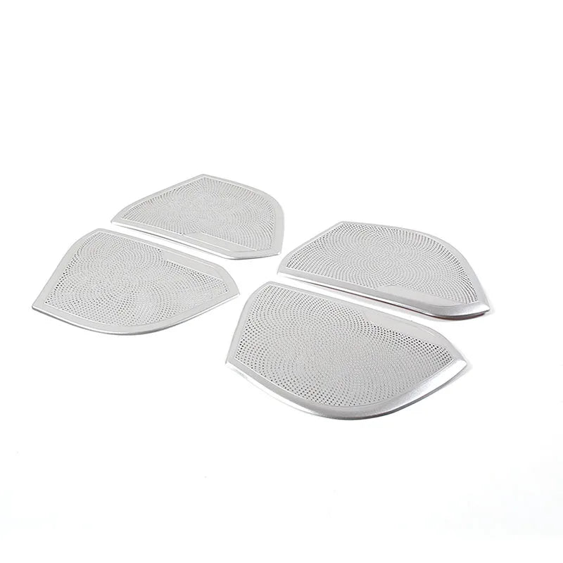 4Pcs Stainless Silver Door Horn Mesh Covers Giulia 2017-2020