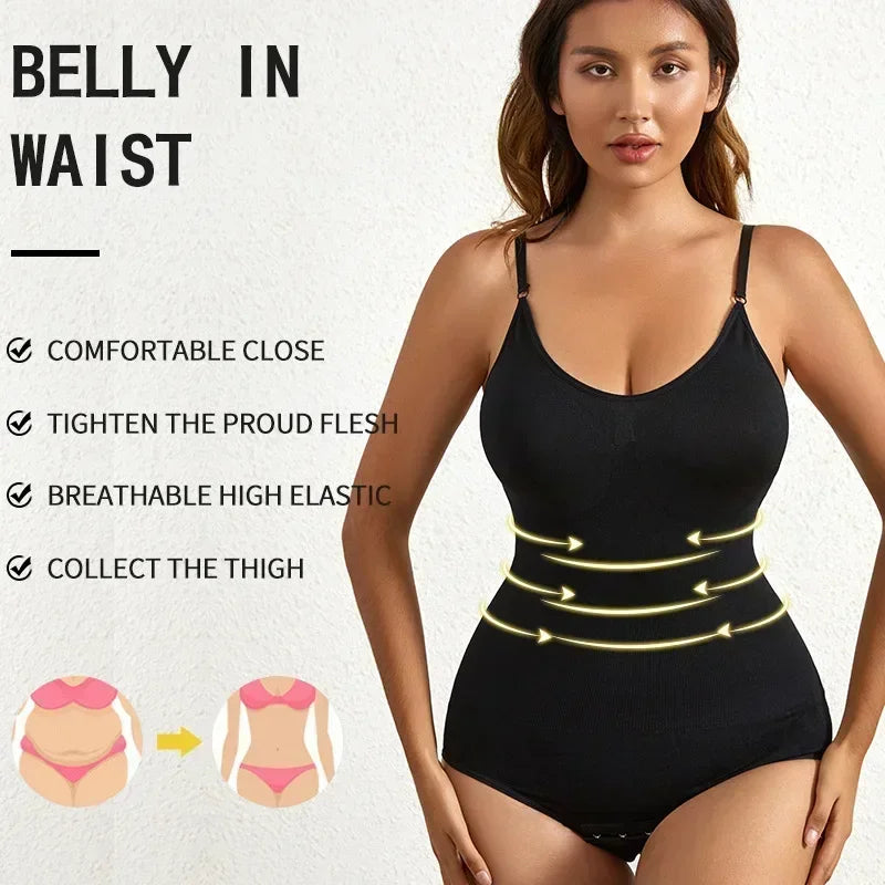 Solid Seamless Shaping Bodysuit for Tummy Control and Butt Lifting