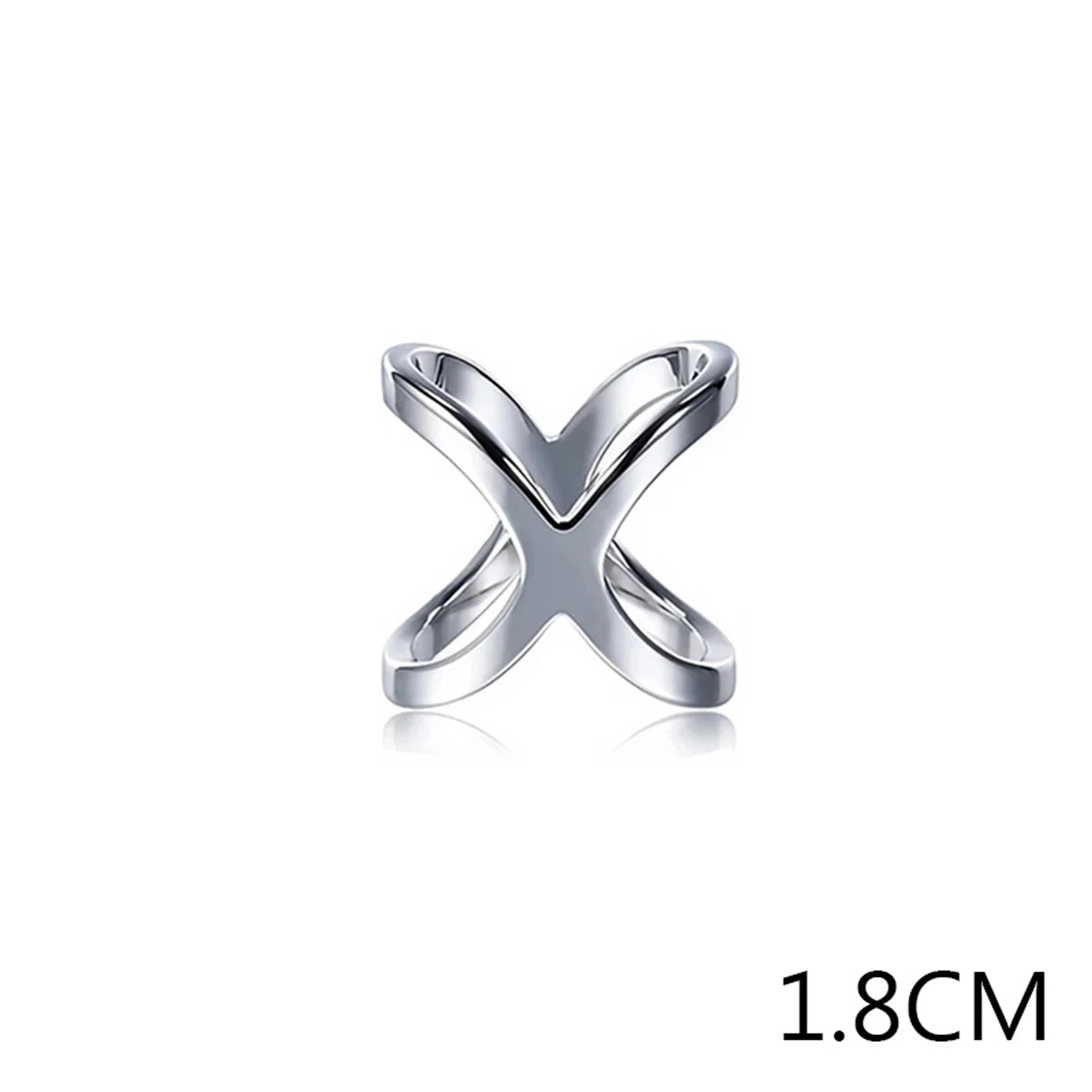X-Shaped Silk Scarf Buckle Brooch &ndash; Shiny Multifunctional Jewelry Accessory Silver 1.8cm