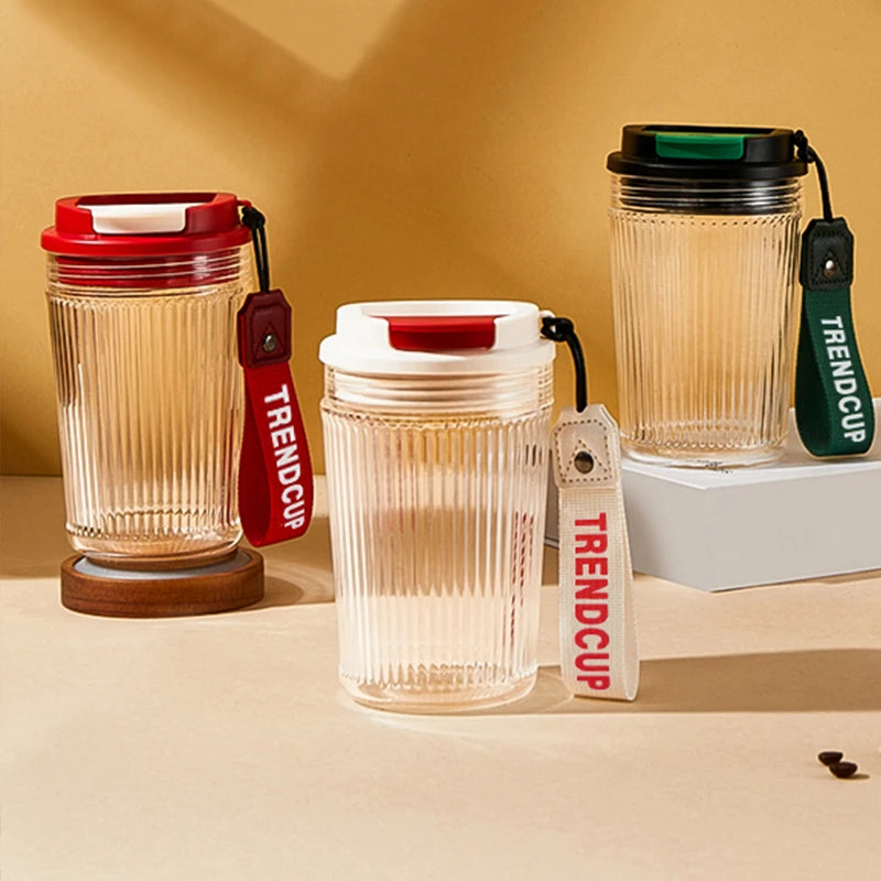 High Borosilicate Glass Portable Water Cup &ndash; Heat Resistant