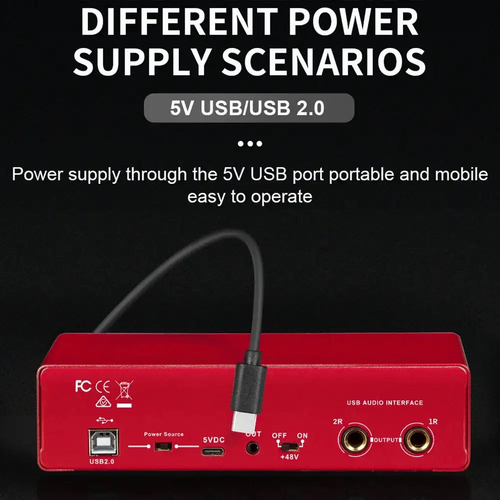 MD22 Recording Sound Card 24 Bit 192 KHz USB Audio Loopback