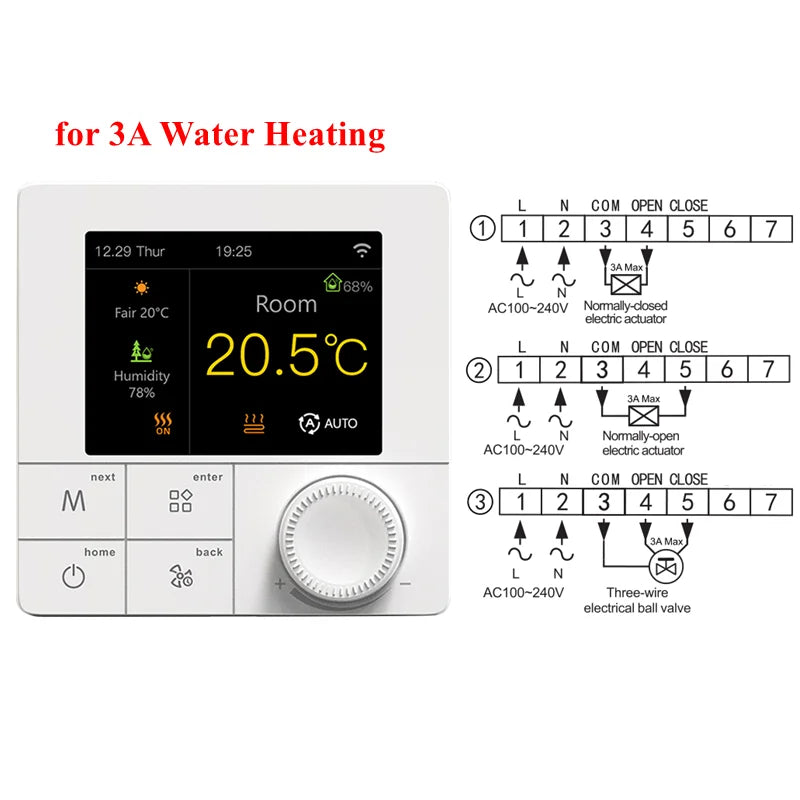 Tuya WIFI Thermostat R8C &ndash; Remote App Control Smart Life 3A Water / 100-240V
