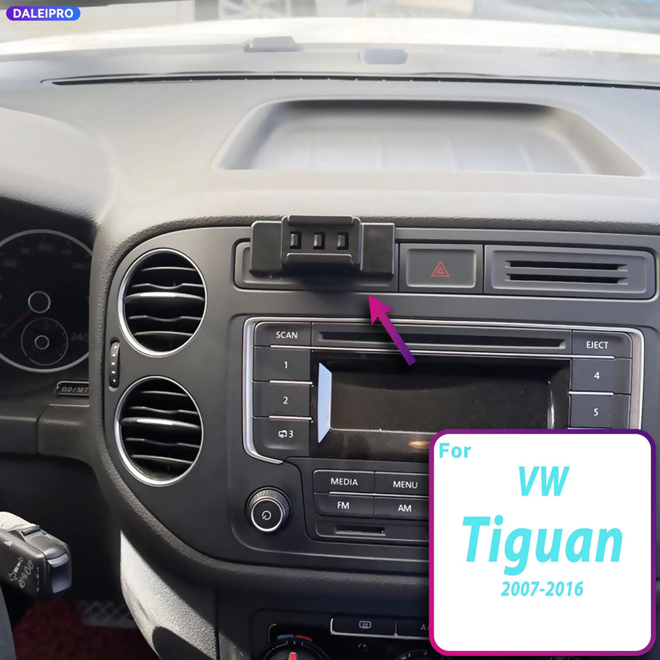 Car Phone Holder With 66W Fast Charging For VW Tiguan 5N MK1