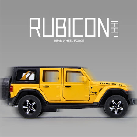 1:32 WELLY Jeep Wrangler Rubicon Alloy Diecast Model with Sound and Light