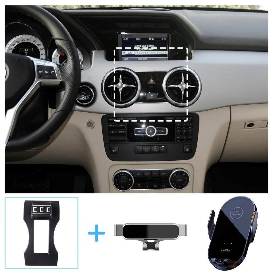 Mercedes Benz GLK X204 Trådlös Laddning Bil Telefonhållare