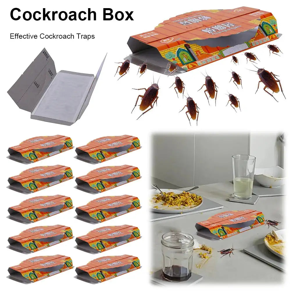 10 Pack Roach Killer Glue Traps For Indoor Pest Control