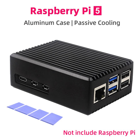 Raspberry Pi 5 Aluminum Case &ndash; Passive Cooling with Silent Heat Dissipation