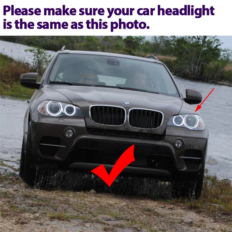LED Engelaugenlampen 6000K Aluminium für BMW X5 E70 X5M X6 E71 E72 H8