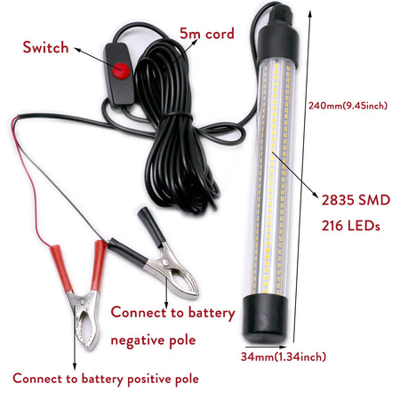 30W 2835SMD Underwater Fishing Bait Light &ndash; IP68 Waterproof
