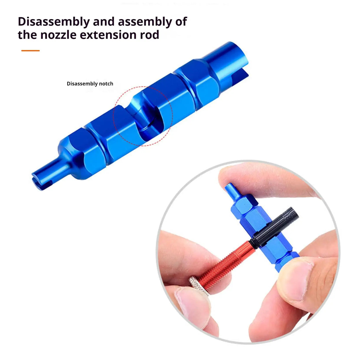 ENLEE Multi-Functional American-Style Valve Core Tool Bicycle Valve Stem Tire Valve Extension Rod Disassembly And Repair Wrench by InterCyprus Trading Ltd