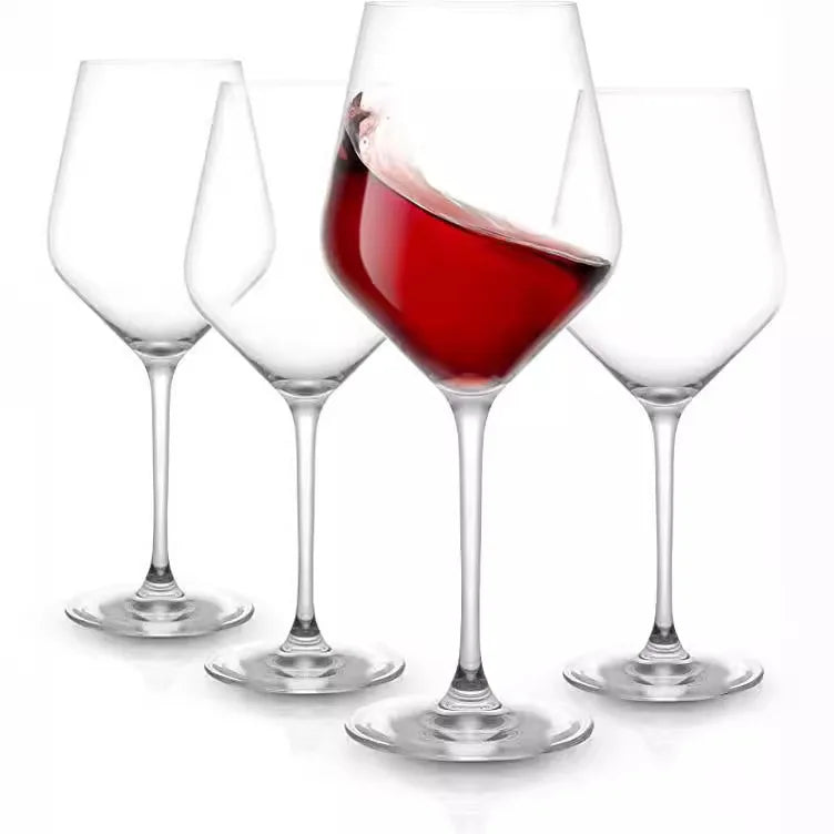 Clear Unbreakable Plastic Stem Wine Glass Cups &ndash; Food Safe 4PCS