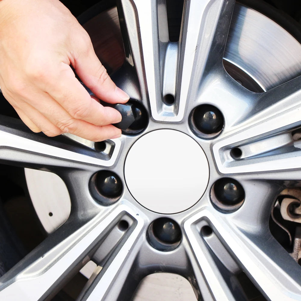 17mm Car Wheel Nut Caps Set of 20 for Mercedes Benz Models - Prevents Rust &amp; Enhances Wheel Aesthetics