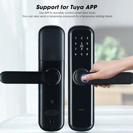 Smart Door Lock with Fingerprint &amp; TUYA Control Default Title