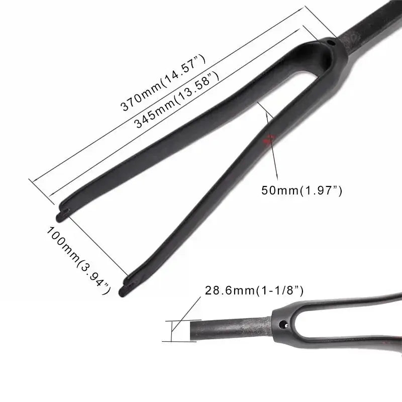 BUCKLOS 700C Road Bike Fork Carbon Fiber Bicycle Fork 28.6 Straight Tube Front Forks Ultralight 700C Fork Fit Quick Release by InterCyprus Trading Ltd