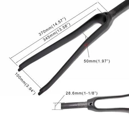 BUCKLOS 700C Road Bike Fork Carbon Fiber Bicycle Fork 28.6 Straight Tube Front Forks Ultralight 700C Fork Fit Quick Release by InterCyprus Trading Ltd