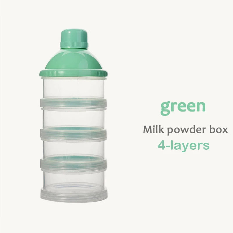DEDOMON Portable Milk Powder Dispenser 4 Layers Green