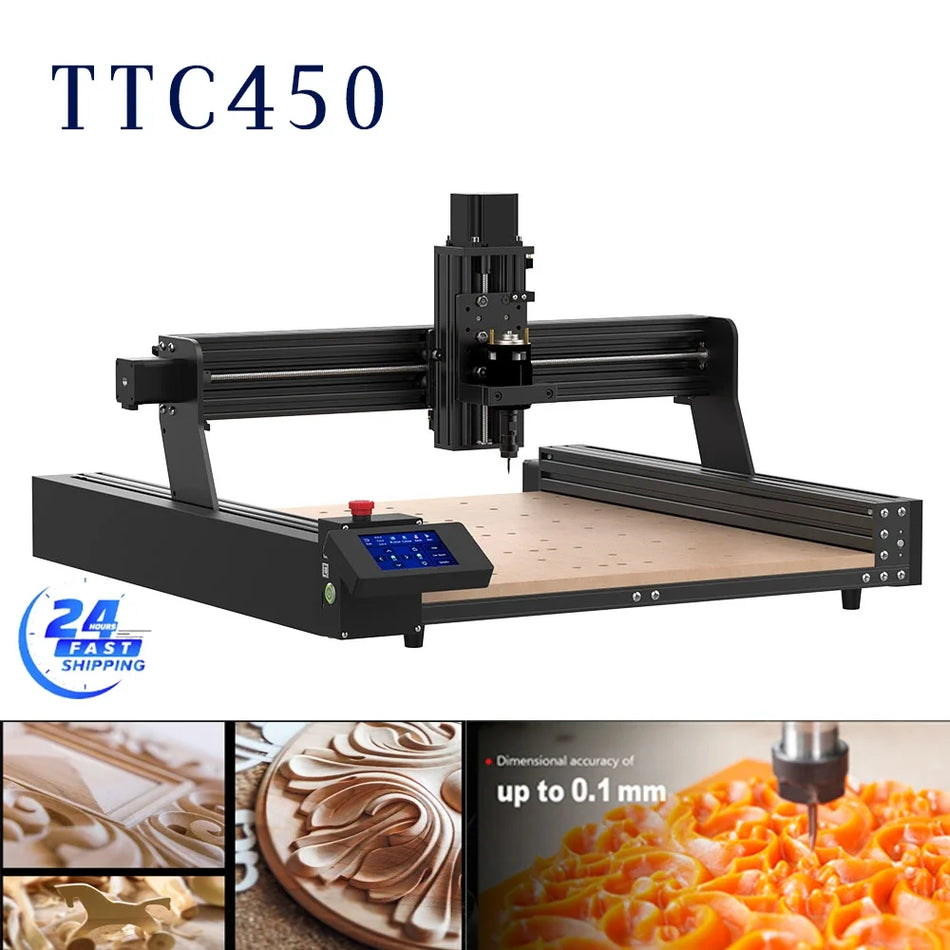 Router CNC Twotrees TTC450 con Grabador Láser para Acrílico y Metal