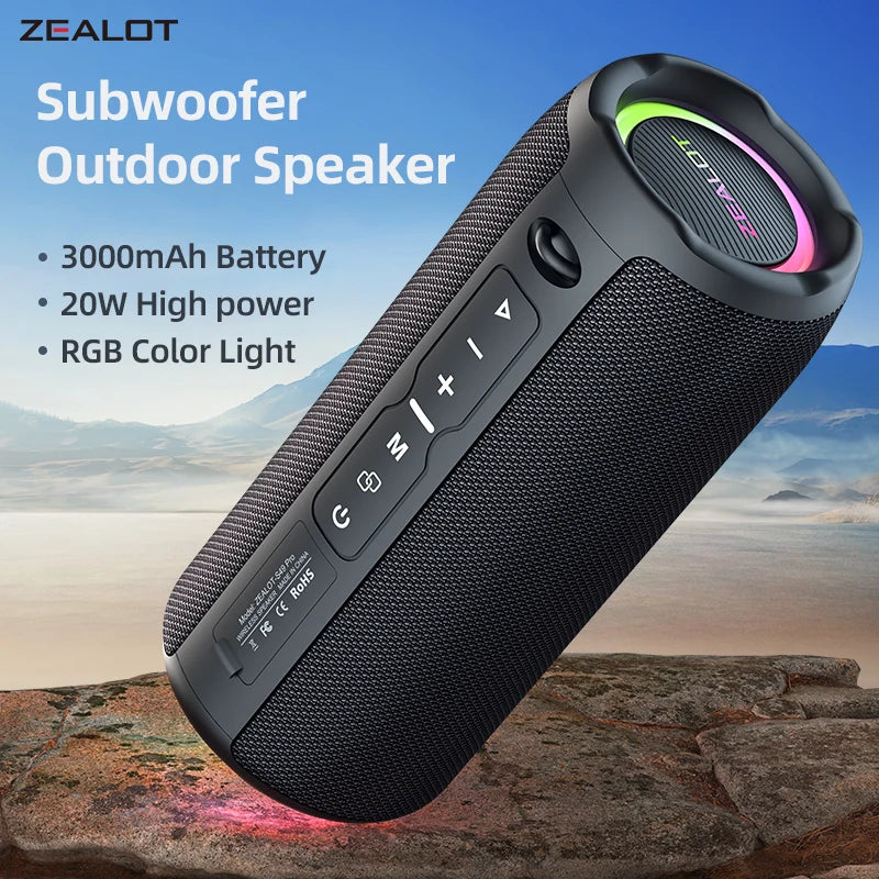 ZEALOT-S49PRO &ndash; 20W IPX6 Waterproof Bluetooth Speaker