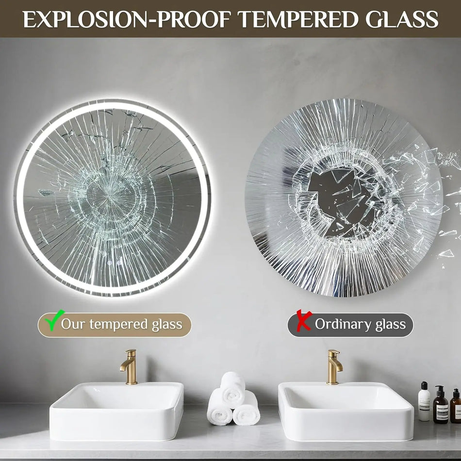 LED Badspegel 60 80cm Anti Dimma Dimmbar 3 Färg Minne