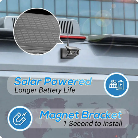 Solar Wireless Backup Camera With Magnetic Base And WiFi App by InterCyprus Trading Ltd