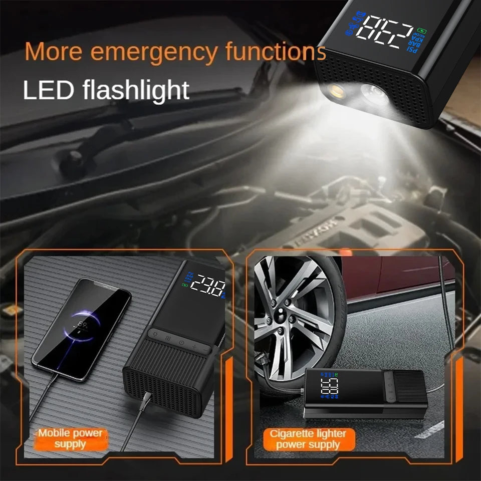 ACCEO 6000mAh Portable Tire Inflator &ndash; Fast Inflation LED
