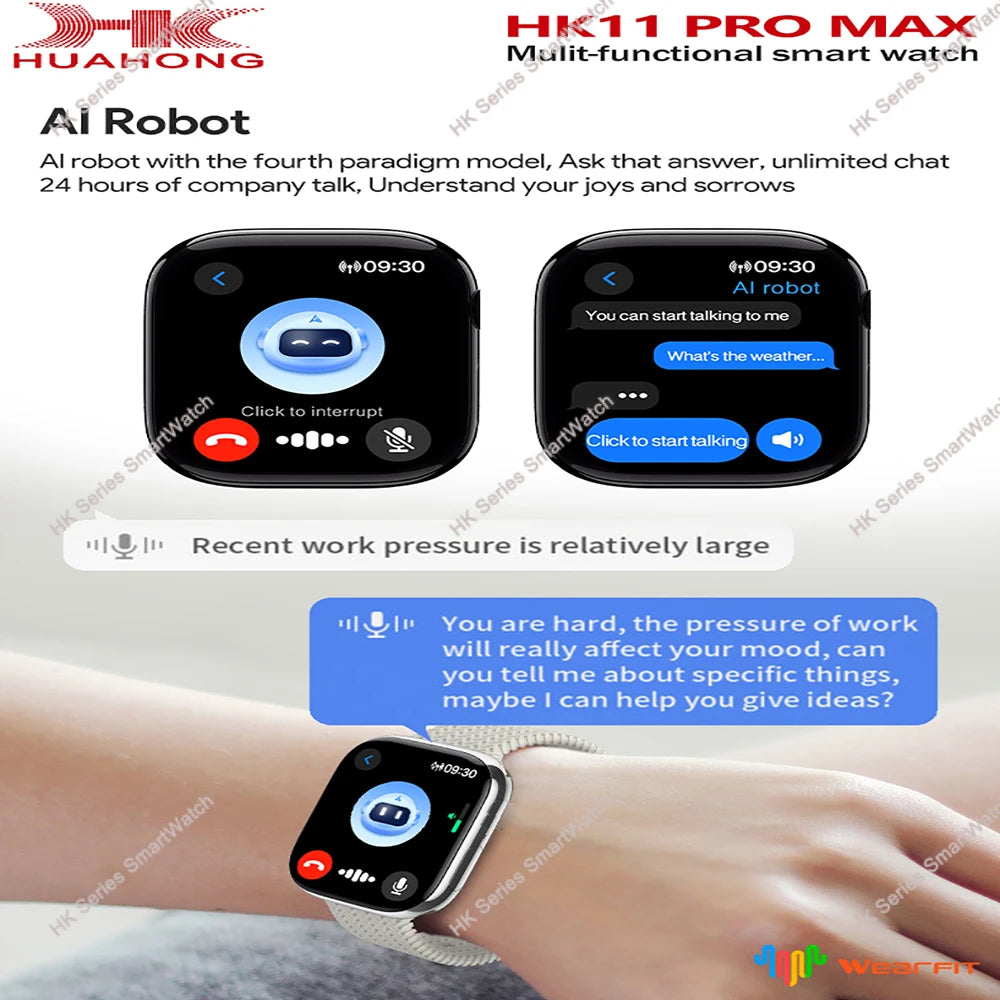 HK11 Pro Max Smartwatch 2025 &ndash; AI Chat Robot AMOLED Display