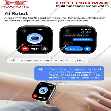 HK11 Pro Max Smartwatch 2025 &ndash; AI Chat Robot AMOLED Display