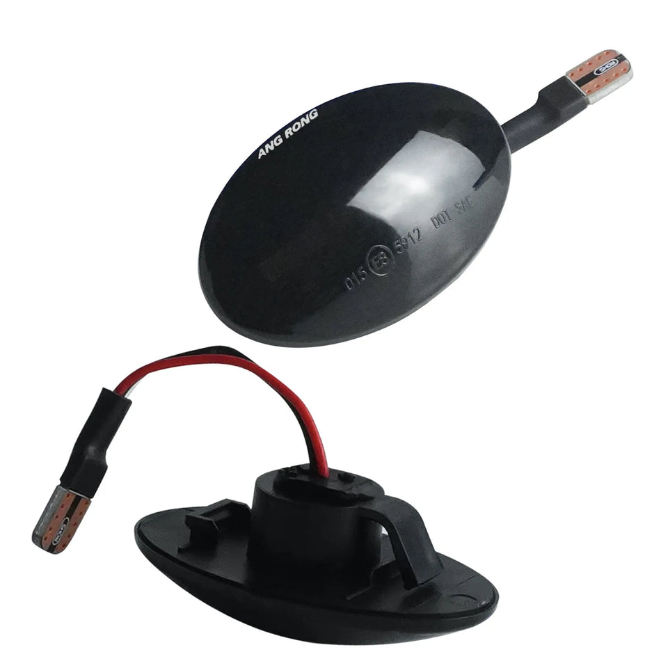Luci ripetitore indicatore laterale LED ambra dinamiche per Ford Fiesta con indicatori sequenziali coperture lente nere fumé