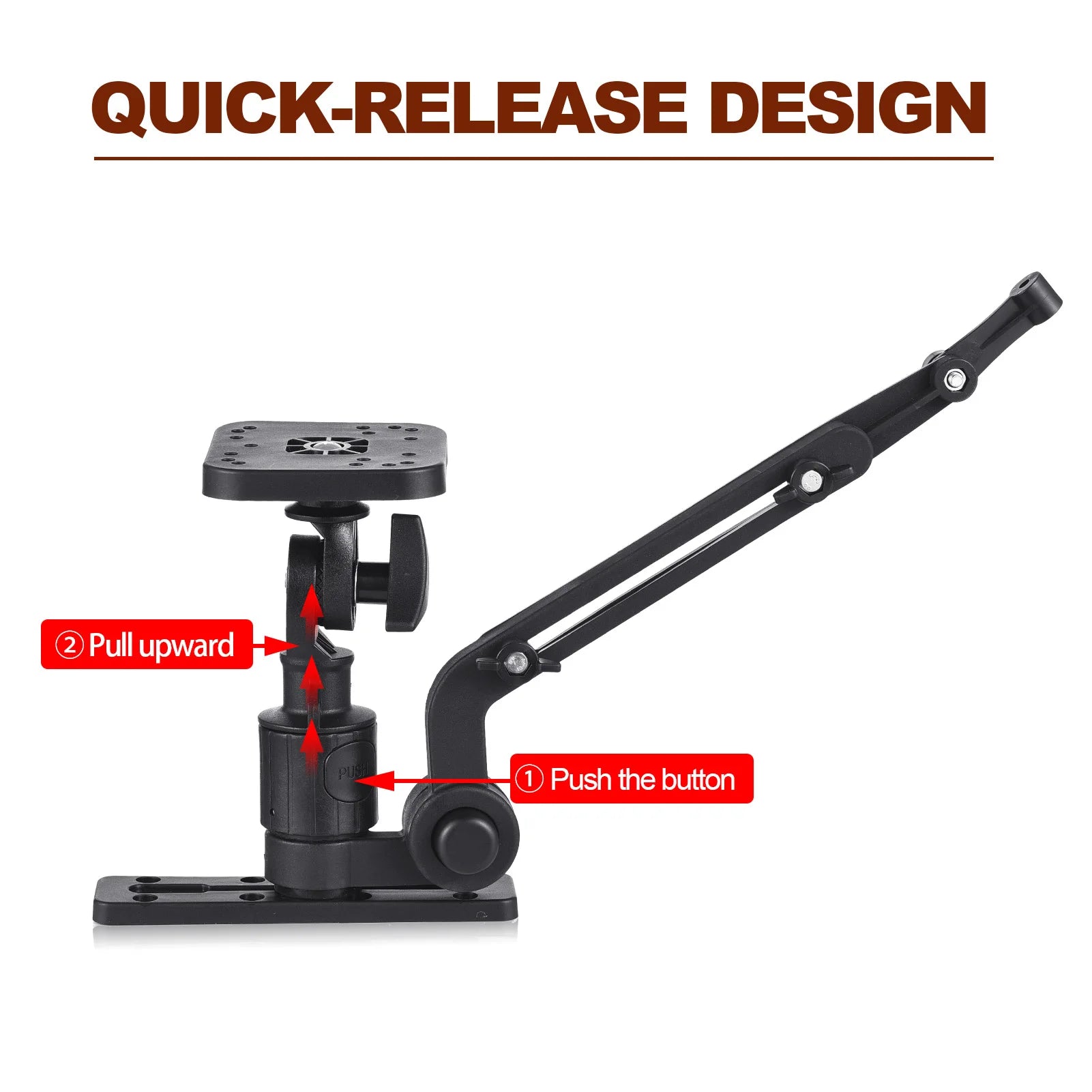 Kayak Fish Finder Mounting Plate &ndash; Transducer Arm Swivel