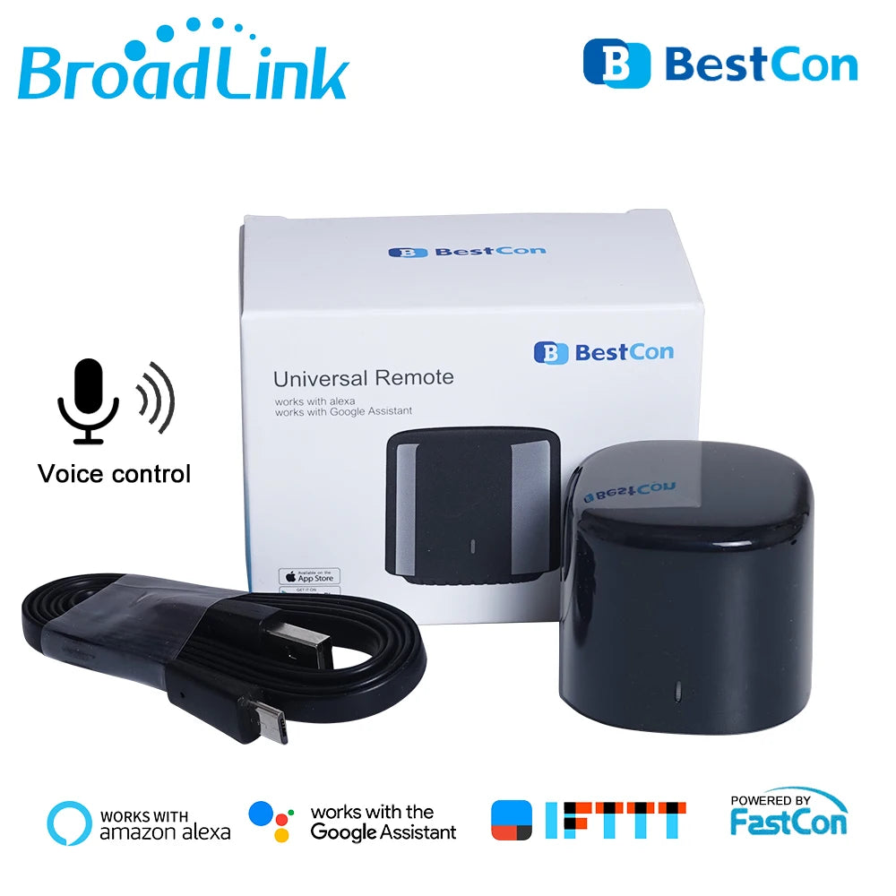 Broadlink BestCon RM4C Mini Smart WiFi IR Remote for Seamless Smart Home Control