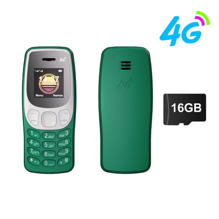 SERVO BM80 LTE 4G Mini Mobile Phone &ndash; Dual SIM Standby green N 16GB TF card