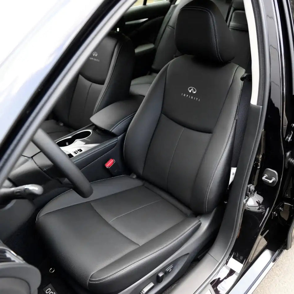 Infiniti Q50 Faux Læder Tilpassede 2 Forreste Sædeovertræk
