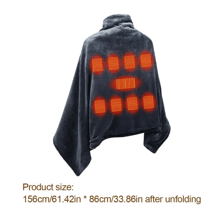 5V USB Electric Heated Blanket Shawl &ndash; Three Heating Levels A