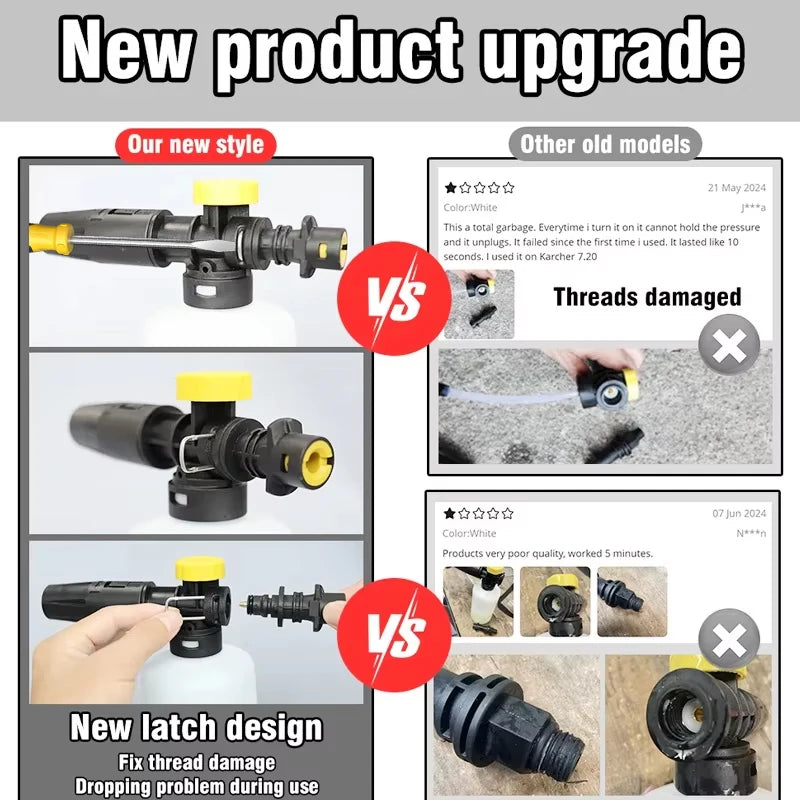 750ml Snow Foam Lance for High Pressure Washers - Fits Karcher, Nilfisk, Parkside, and More