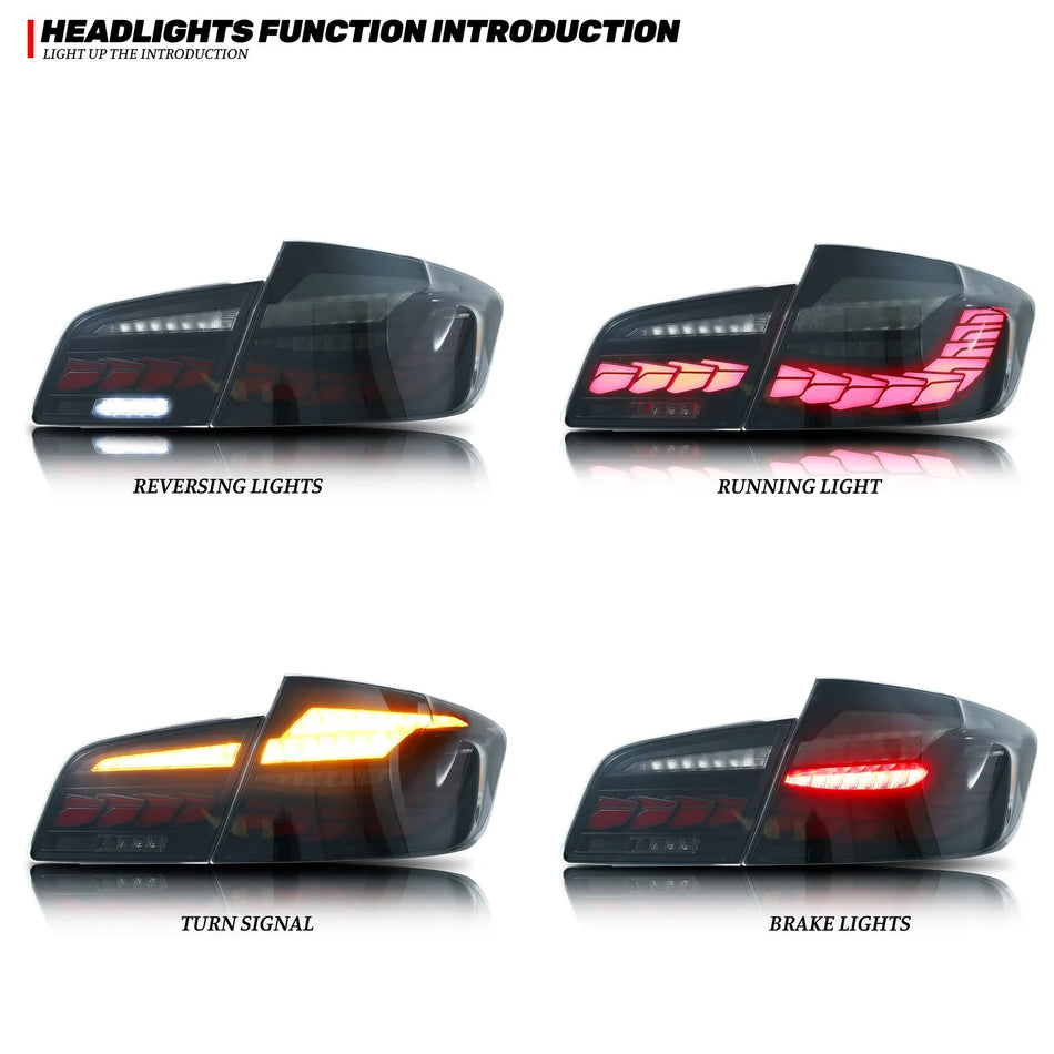 BMW 5 Series F10 Tail Lights with Dynamic Sequential LEDs