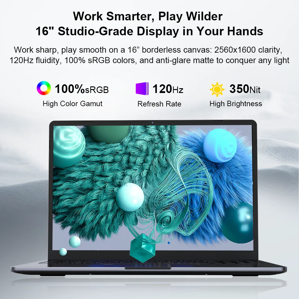 Ninkear A15 Pro Laptop 16 Inch &ndash; 120Hz 2.5K QHD Display with AMD Ryzen 5 5500U